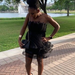 Black Tutu Half-Midi Dress - LG